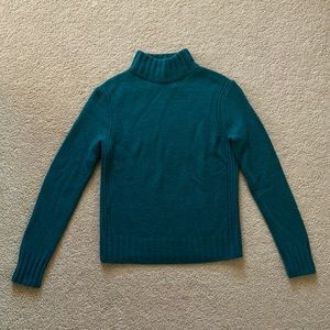 NWT J.Crew Mockneck Sweater Knit Green Sz S